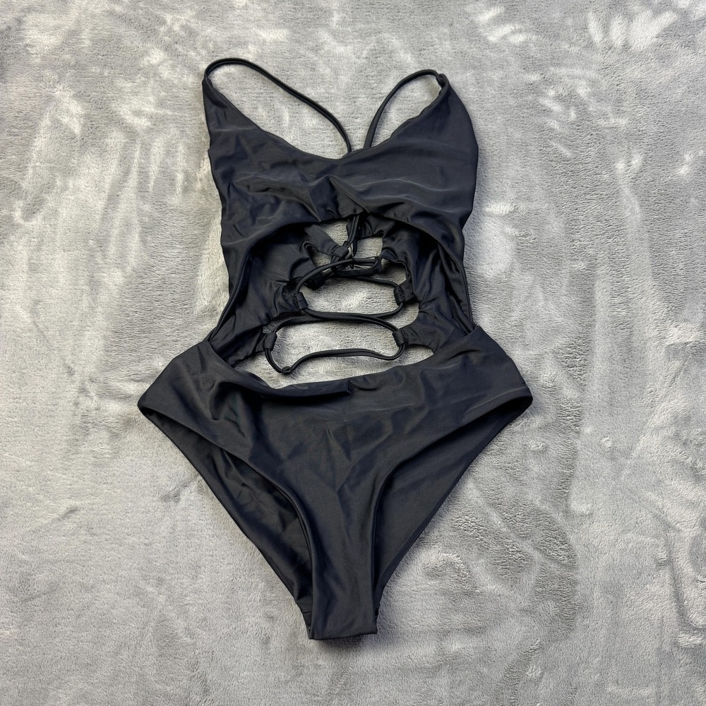 Ayra‎ Swim One Piece Swimsuit Womens Small Cut Out Strappy Monokini Sexy USA